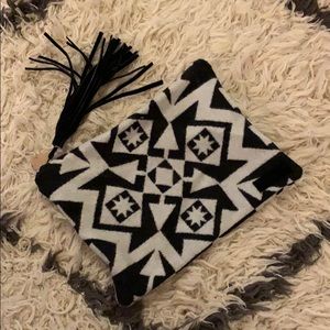 Mercy Grey/ Pendleton Boho Clutch